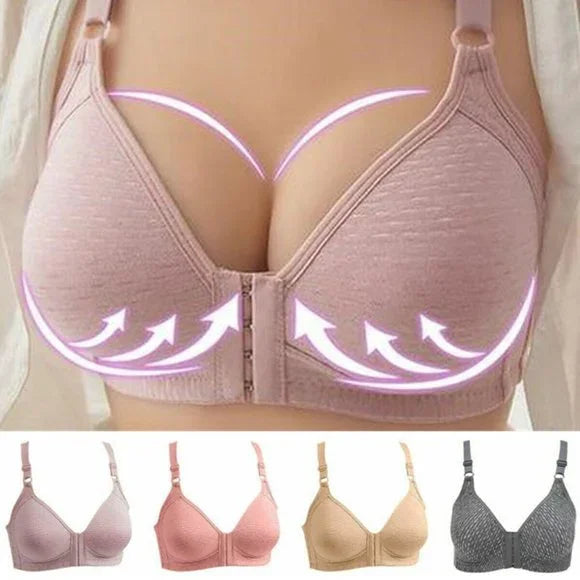 PACK OF 3 High Quality Women Front Closure Wireless Lingerie Push Up Bra