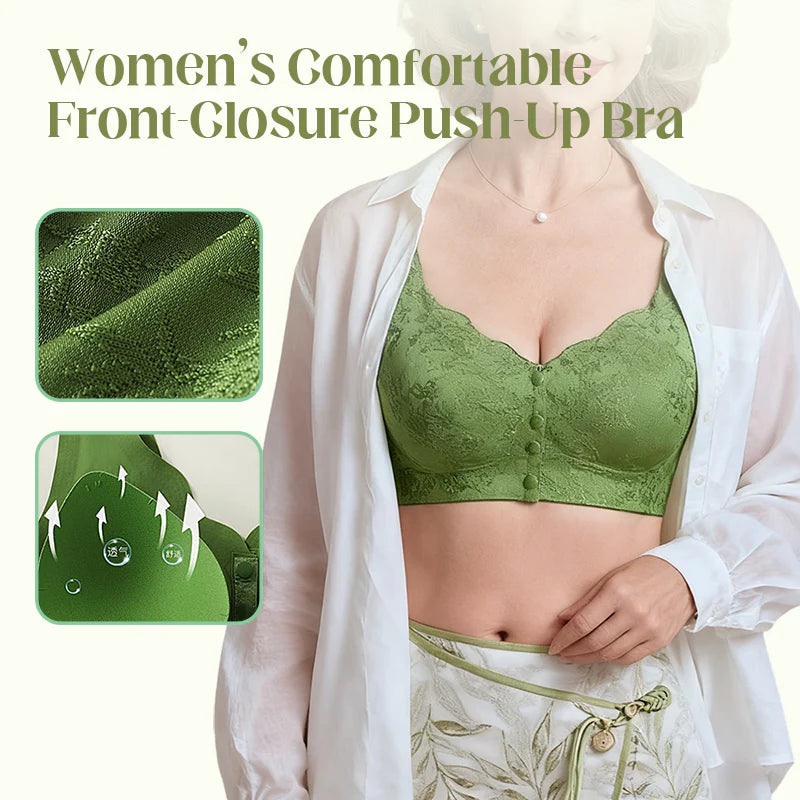 PACK OF 3 Comfort Front-Clasp & Wire-Free Seamless Bra