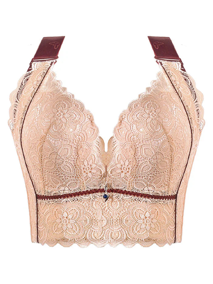 PACK OF 3 Breathable Lace Longline Wire-free Push Up Bras