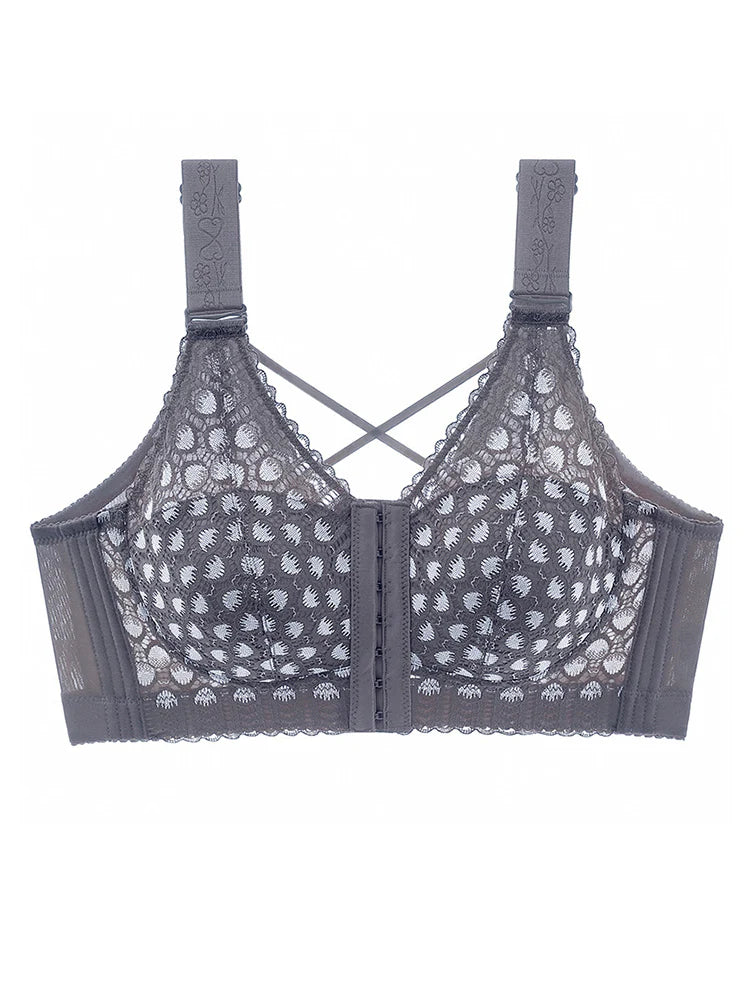 PACK OF 3 Front-Closure Back-Support Minimizer Wireless Bra