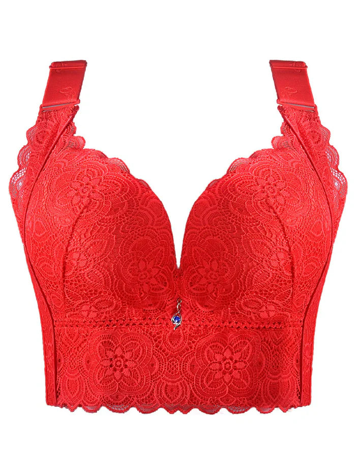 PACK OF 3 Breathable Lace Longline Wire-free Push Up Bras