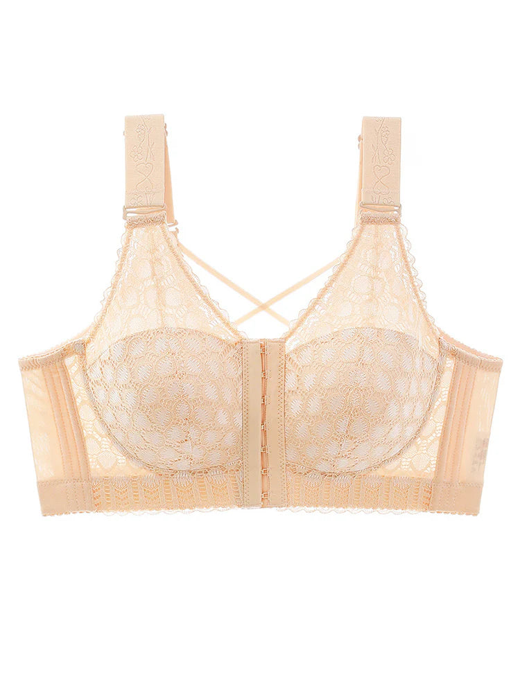 PACK OF 3 Front-Closure Back-Support Minimizer Wireless Bra