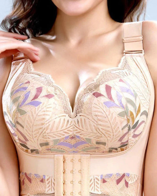 pack of 3 Women Side Support Longline Corset Wire-free Push Up Bra