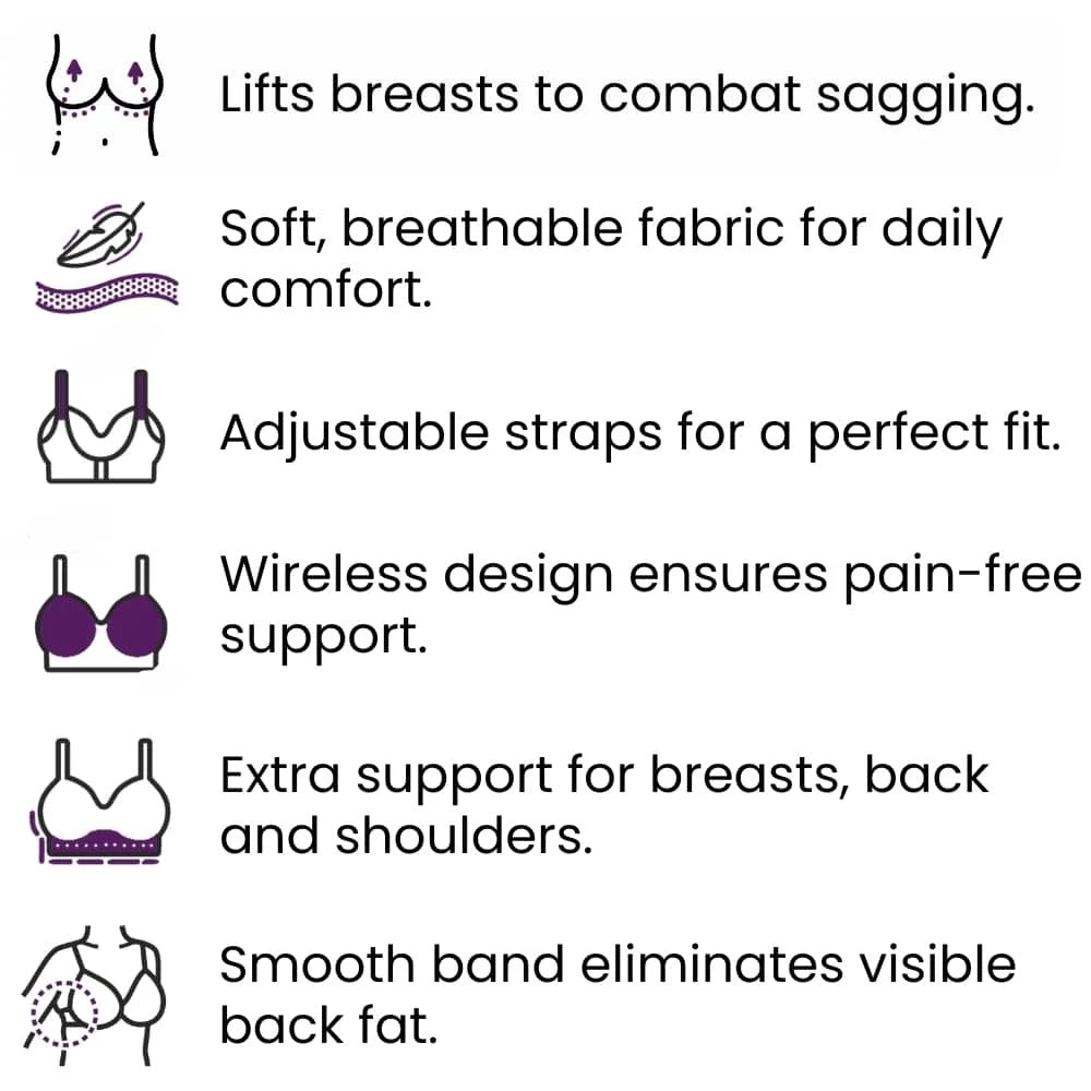 PACK OF 4 Supportive Comfort Bra