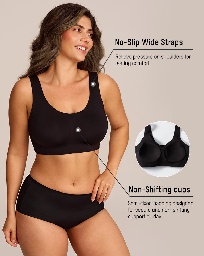 Pack of 3 Lifting Wire-Free Antibacterial Jelly Bra