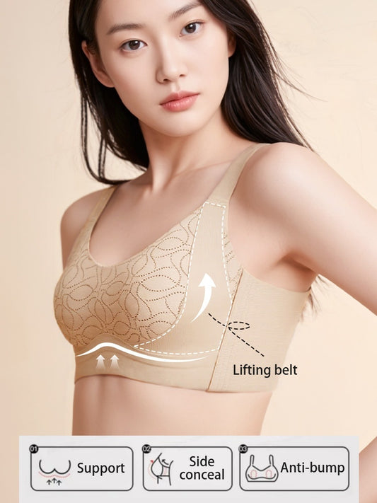 PACK OF 3:  VEIMIA Lifting Minimizer Bra For Big Breasts Anti-sagging, Ultra-thin Cups With Invisible Foundation Color Design