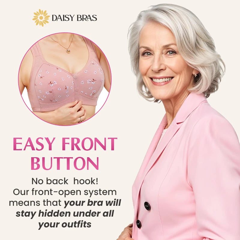 Daisy Comfort Bra – Pack of 3 (Front Button Edition)
