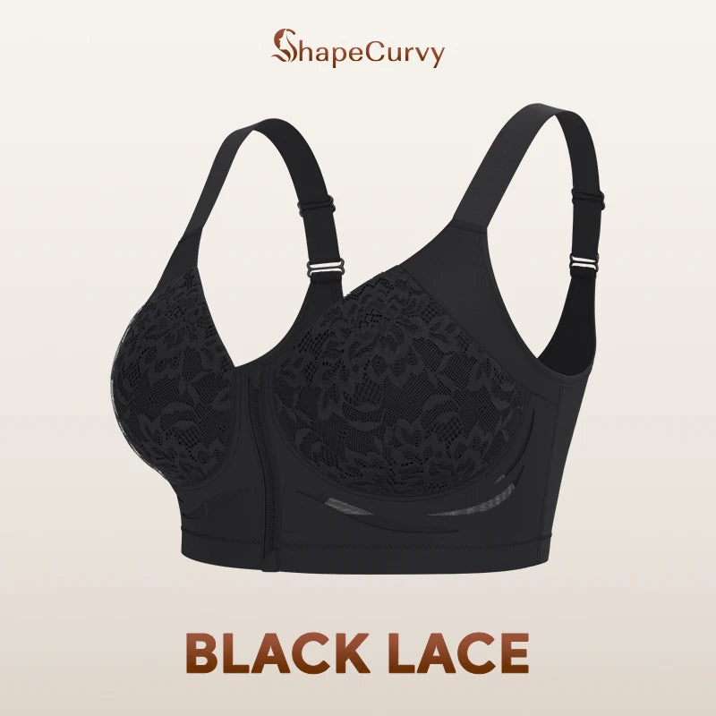 Pack of 3 ShapeCurvy Zip-Front Shaper Bra