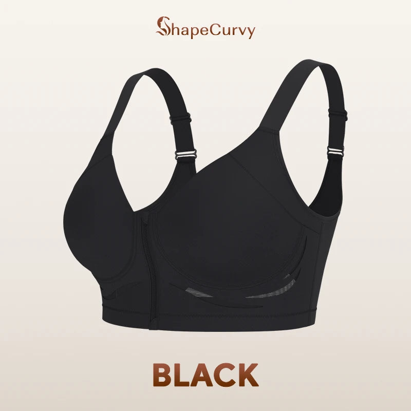 Pack of 3 ShapeCurvy Zip-Front Shaper Bra