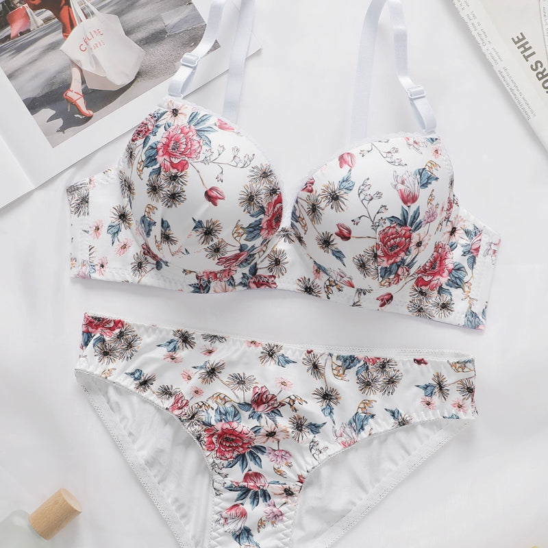 NEW ARRIVAL Floral Padded Bra and Panty Set