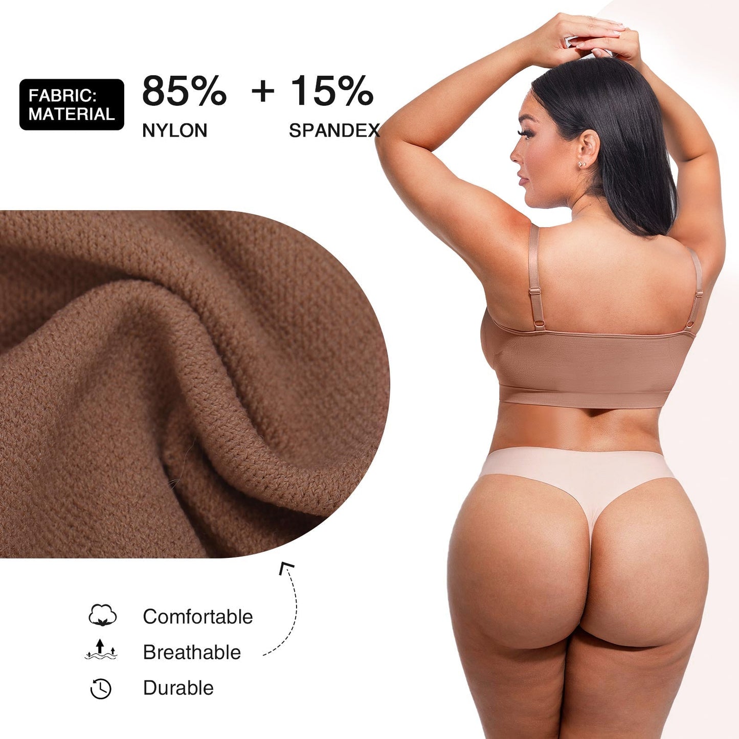 PACK OF 3: Ashley - Seamless Shaping Bra with Adjustable Shoulder Straps