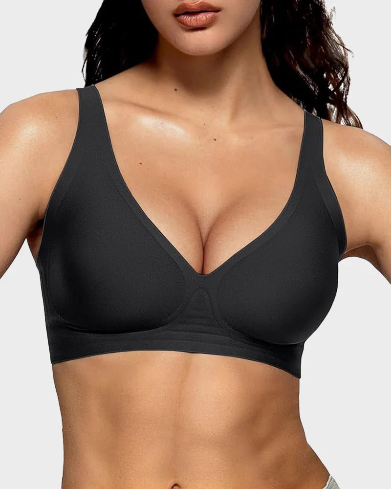Pack of 3 Seamless Deep V Push-Up Wireless Bra