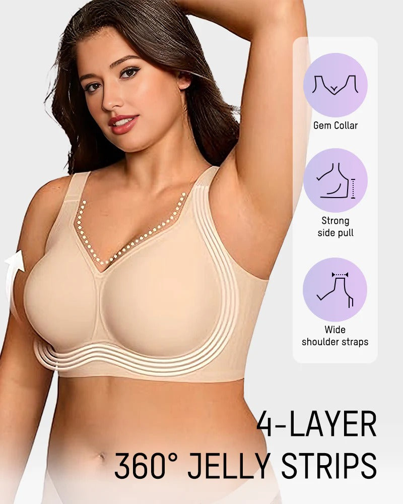 Pack of 3 Comfortable Wireless Full Coverage Jelly Smoothing Bra