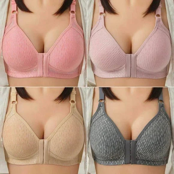 PACK OF 3 High Quality Women Front Closure Wireless Lingerie Push Up Bra